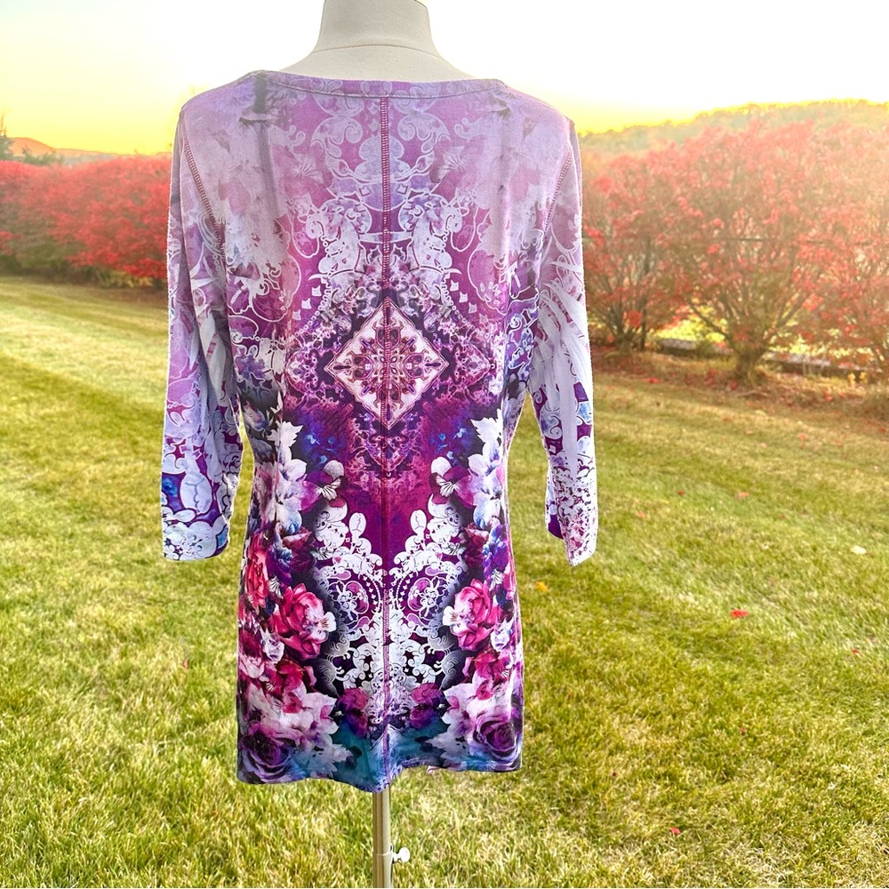 Live and Let Live Purple Tunic Top - Picture 9 of 16